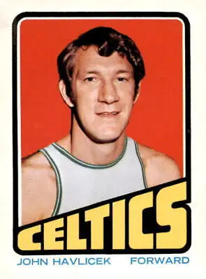 John Havlicek basketball card from the 1972-73 Topps set, legendary Boston Celtics player