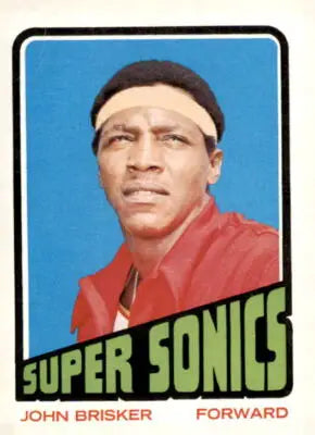 John Brisker basketball card from 1972-73 Topps series featuring the Brisker basketball card