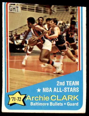 1972-73 Topps Archie Clark Baltimore Bullets basketball card featuring Archie Clark