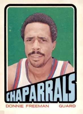 Donnie Freeman Dallas Chaparrals trading card from 1972-73 Topps series
