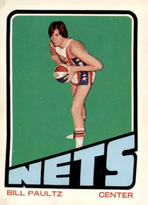 Bill Paultz basketball trading card from 1972-73 Topps #218 featuring Billy Paultz of the York Nets