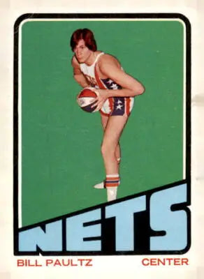 Bill Paultz basketball trading card from 1972-73 Topps #218 featuring Billy Paultz of York Nets