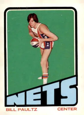 Vintage Billy Paultz trading card featuring York Nets from 1972-73 Topps #218