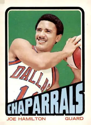 Vintage sports trading card featuring Joe Hamilton from 1972-73 Topps game
