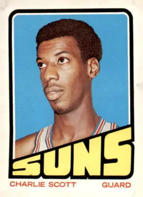 1972-73 Topps Charlie Scott basketball card, vintage Scott basketball card collectible