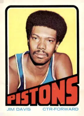 Jim Davis Detroit Pistons basketball card from 1972-73 Topps Jim Davis series