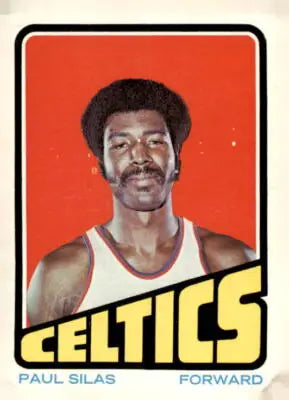 Paul Silas basketball card from 1972-73 Topps #55 featuring Silas basketball card collectible