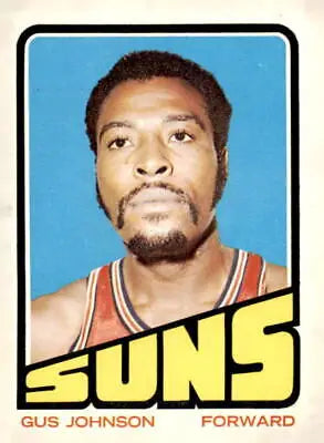 Vintage Gus Johnson basketball card from 1972-73 Topps Gus Johnson Phoenix Suns collection