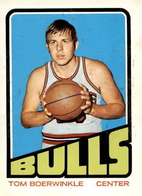Tom Boerwinkle basketball card from 1972-73 Topps sports trading card collection