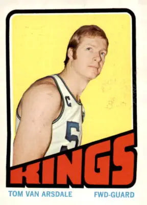 Vintage basketball card of Tom Van Arsdale from 1972-73 Topps series