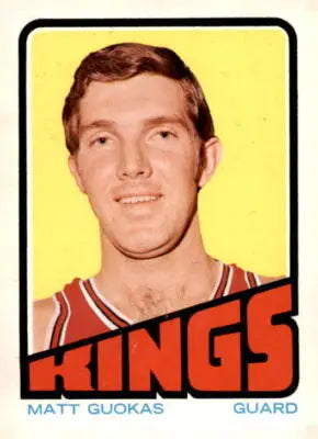 1972-73 Topps Matt Guokas basketball trading card showing collectible sports trading card
