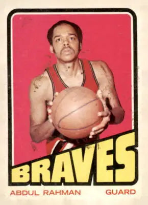 Vintage Abdul Rahman basketball sports trading card from 1972-73 Topps series