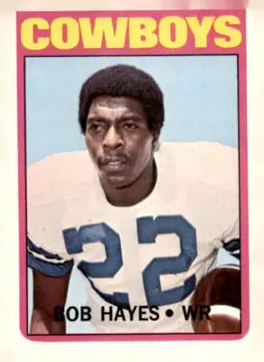 1972 Topps Bob Hayes trading card featuring football star in EX-MT condition