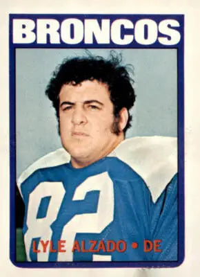 Lyle Alzado football trading card from 1972 Topps #106 in EX-MT condition