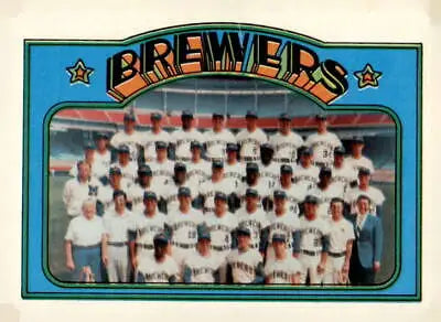 1972 Topps #106 Milwaukee Brewers baseball card in excellent condition for trading cards collectors