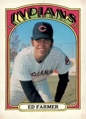 1972 Topps #116 Ed Farmer baseball card featuring the Cleveland Indians pitcher