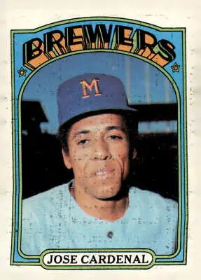 Jose Cardenal baseball card 1972 Topps #12 EX-MT sports trading card for collectors
