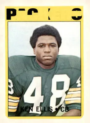 Vintage sports trading card featuring Ken Ellis from the 1972 Topps series