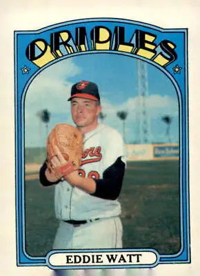 Eddie Watt 1972 Topps #128 EX-NM trading card showcasing the pitcher’s legacy