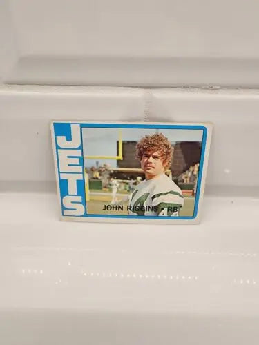 John Riggins 1972 Topps trading card featuring the York Jets