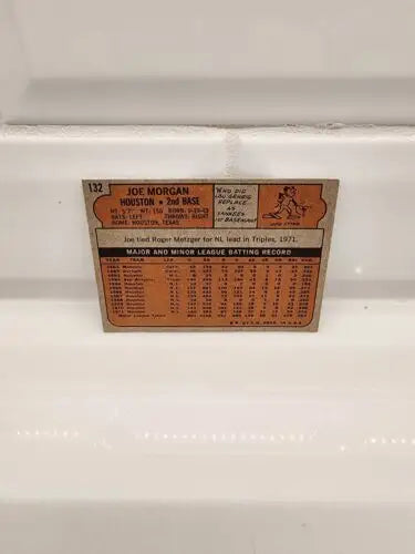 Joe Morgan baseball trading card from 1972 Topps #132 in EX-NM condition