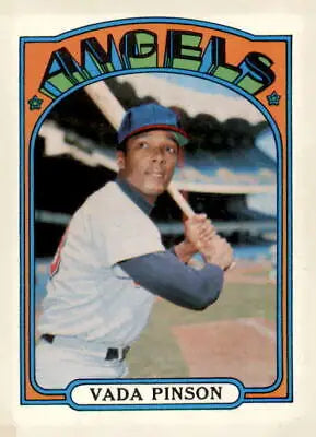 Vada Pinson baseball card from the 1972 Topps set featuring the California Angels