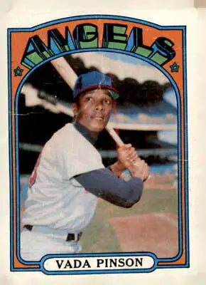 1972 Topps Vada Pinson baseball card featuring California Angels, EX-MT condition