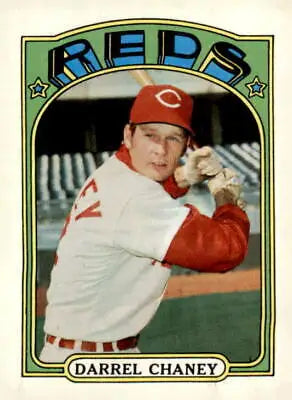 1972 Topps #136 Darrel Chaney baseball card featuring Cincinnati Reds shortstop