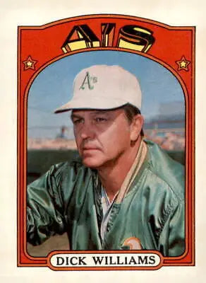 Dick Williams baseball card from the 1972 Topps #137 series featuring Hall of Famer Dick Williams