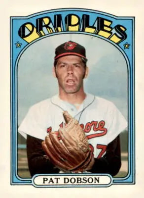 Vintage 1972 Topps Pat Dobson trading card, collectible Pat Dobson trading card
