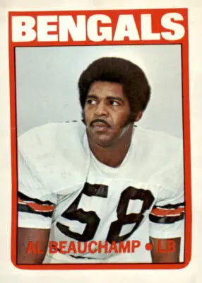 1972 Topps Al Beauchamp football card, a valuable Beauchamp football collectible