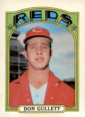 1972 Topps Don Gullett baseball card representing Cincinnati Reds trading card collectible
