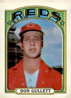 1972 Topps Don Gullett baseball card featuring Cincinnati Reds pitcher VG-EX