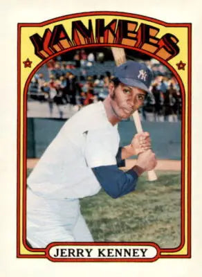 1972 Topps Jerry Kenney baseball card, vintage trading card collectible image