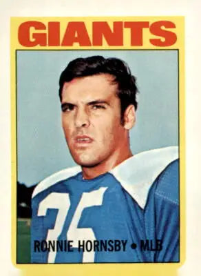 Ronnie Hornsby football trading card from 1972 Topps #16 featuring Ronnie Hornsby