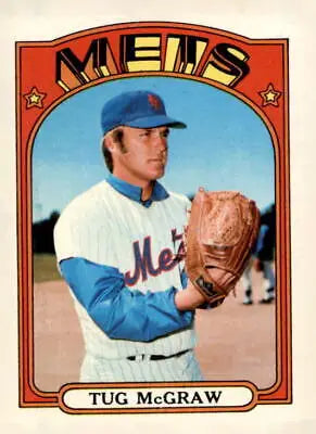 1972 Topps #163 Tug McGraw baseball card featuring the New York Mets in EX condition
