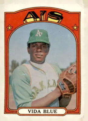 Vida Blue Oakland Athletics baseball card from 1972 Topps #169 VG-EX