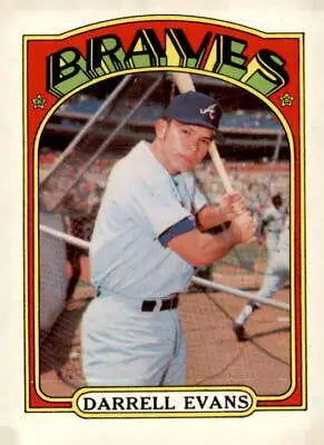 1972 Topps #171 Darrell Evans baseball card in excellent condition showcasing Darrell Evans