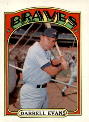 Darrell Evans Atlanta Braves baseball card from 1972 Topps #171 in EX-MT condition