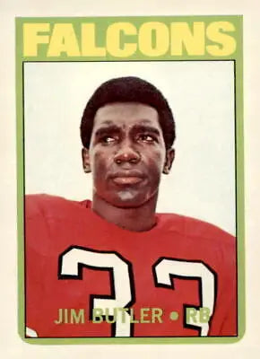 1972 Topps #171 Jim Butler EX-MT Sports Trading Card of Atlanta Falcons Player