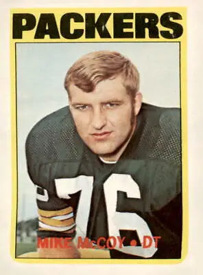 Vintage 1972 Topps trading card featuring Mike McCoy for sports trading collectors