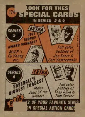Vintage advertisement for 1972 Topps #174 Clay Kirby of the San Diego Padres