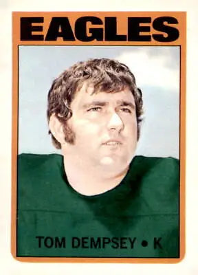 1972 Topps #175 Tom Dempsey EX-MT trading card for sports trading collectors