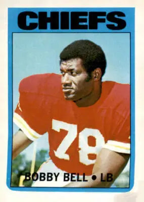 1972 Topps Bobby Bell Kansas City Chiefs football card in EX-MT condition