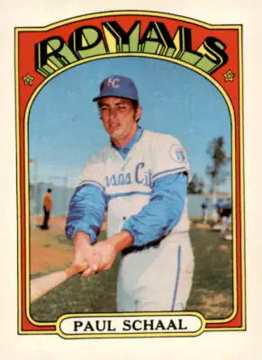 Vintage 1972 Topps Paul Schaal trading card from the Paul Schaal trading collection