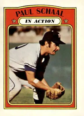 Paul Schaal trading card from 1972 Topps, Kansas City Royals, VG-EX condition