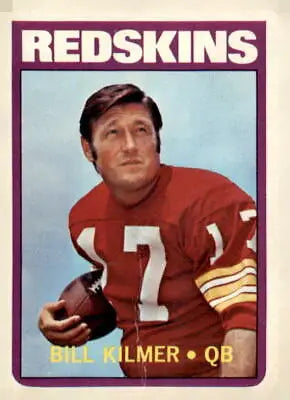1972 Topps #18 Bill Kilmer VG-EX trading card for collectors and fans