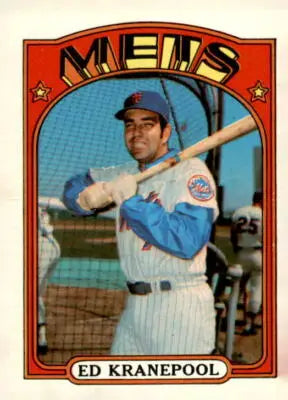 1972 Topps Ed Kranepool baseball card featuring New York Mets player