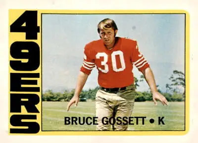 Vintage football card featuring Bruce Gossett of the San Francisco 49ers in football history