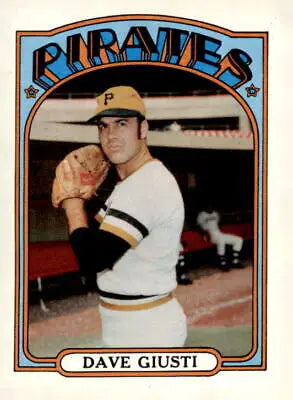 Vintage 1972 Topps Dave Giusti sports trading card featuring classic design